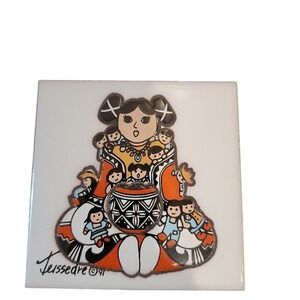 Cleo Teissedre Southwestern Trivet Tile Navajo Home Decor